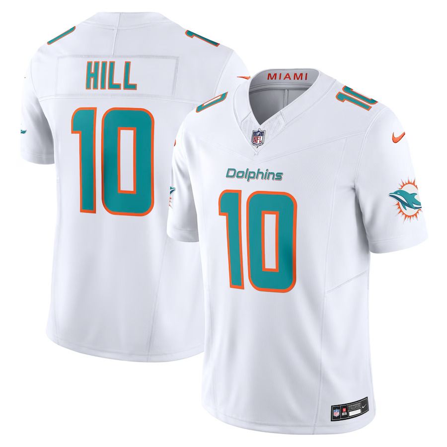 Men Miami Dolphins #10 Tyreek Hill Nike White Vapor F.U.S.E. Limited NFL Jersey